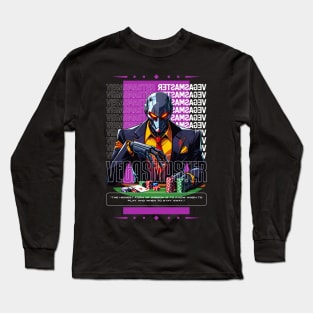 Vegas Master Robot Gambler Long Sleeve T-Shirt